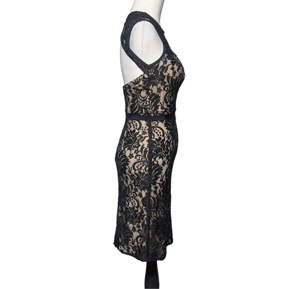David's Bridal Black Lace Mother of the Bride Dress Size 2 - Picture 3 of 5